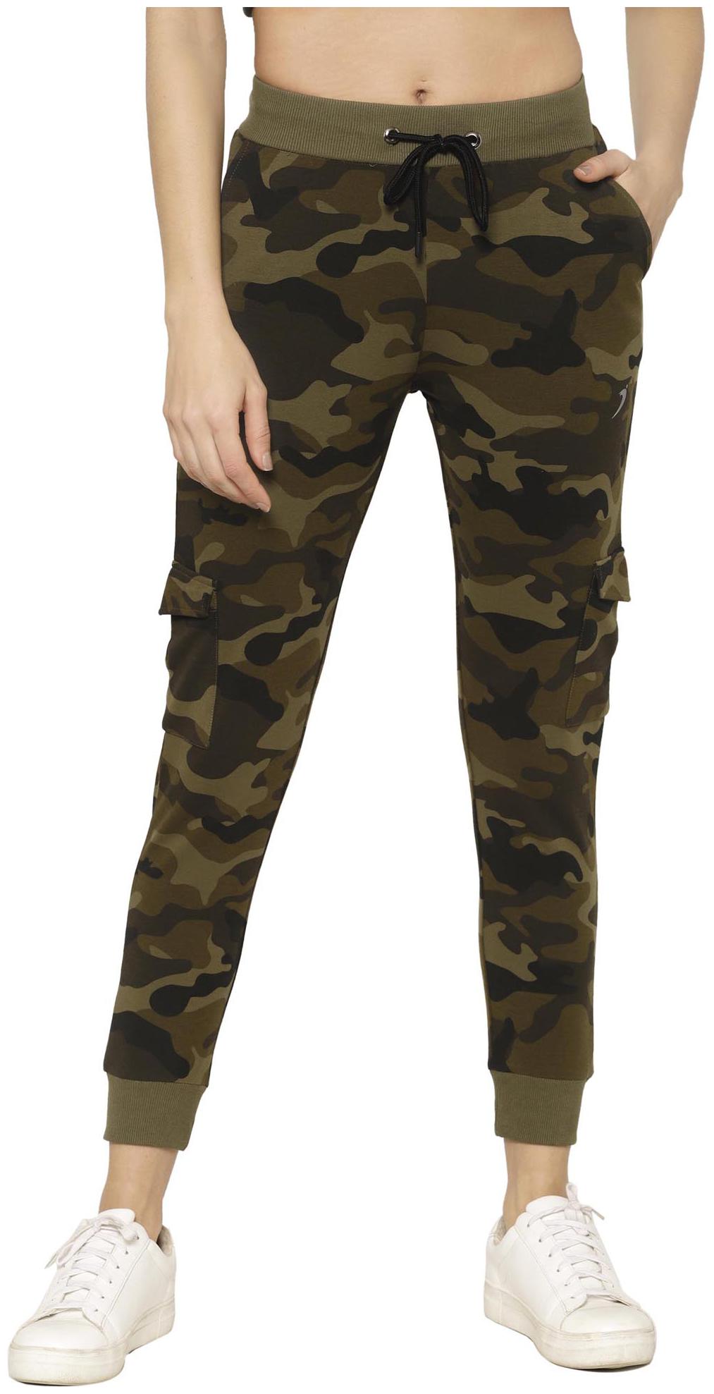 

Sapper Cotton Green Camouflage Joggers For Women