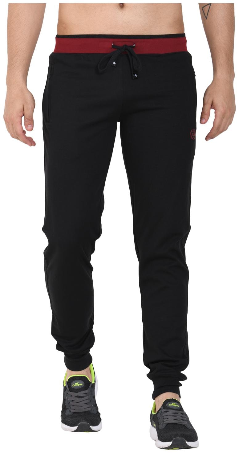 

Sapper Men Cotton Lycra Slim Fit Track Pants Black color