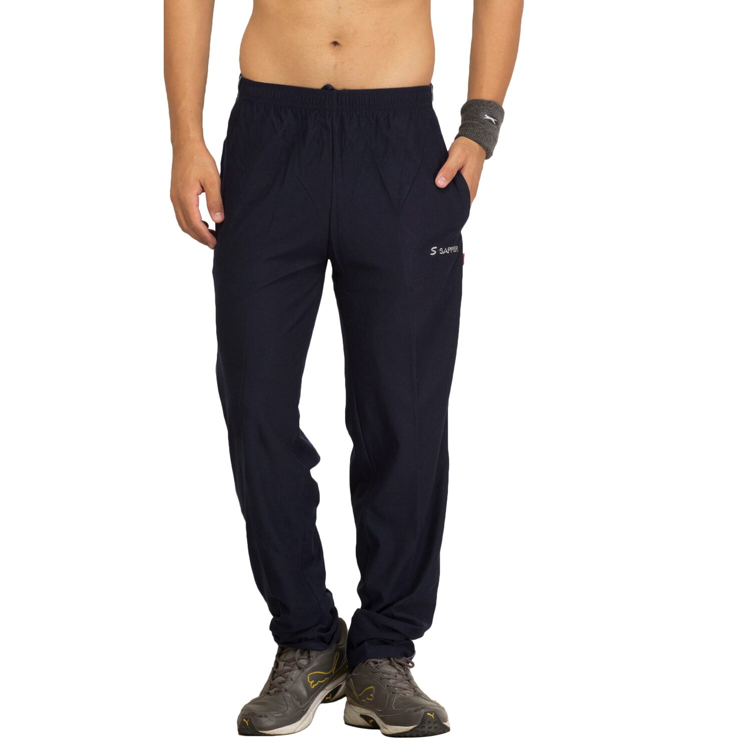 

Sapper Men Navy blue Solid Regular fit Track pants