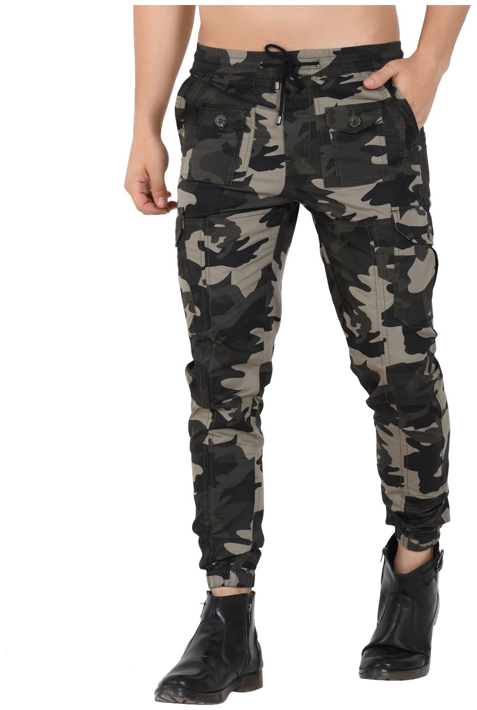 

Sapper Men Green Camouflage Slim fit Cargos