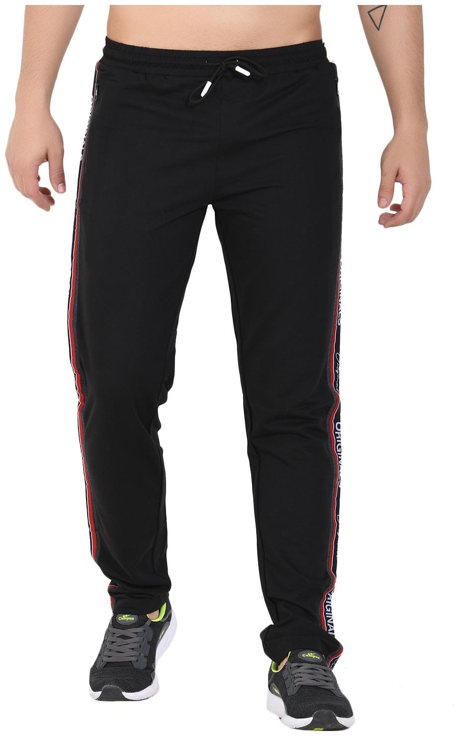 

Sapper Men Cotton Lycra Slim Fit Track Pants Black color