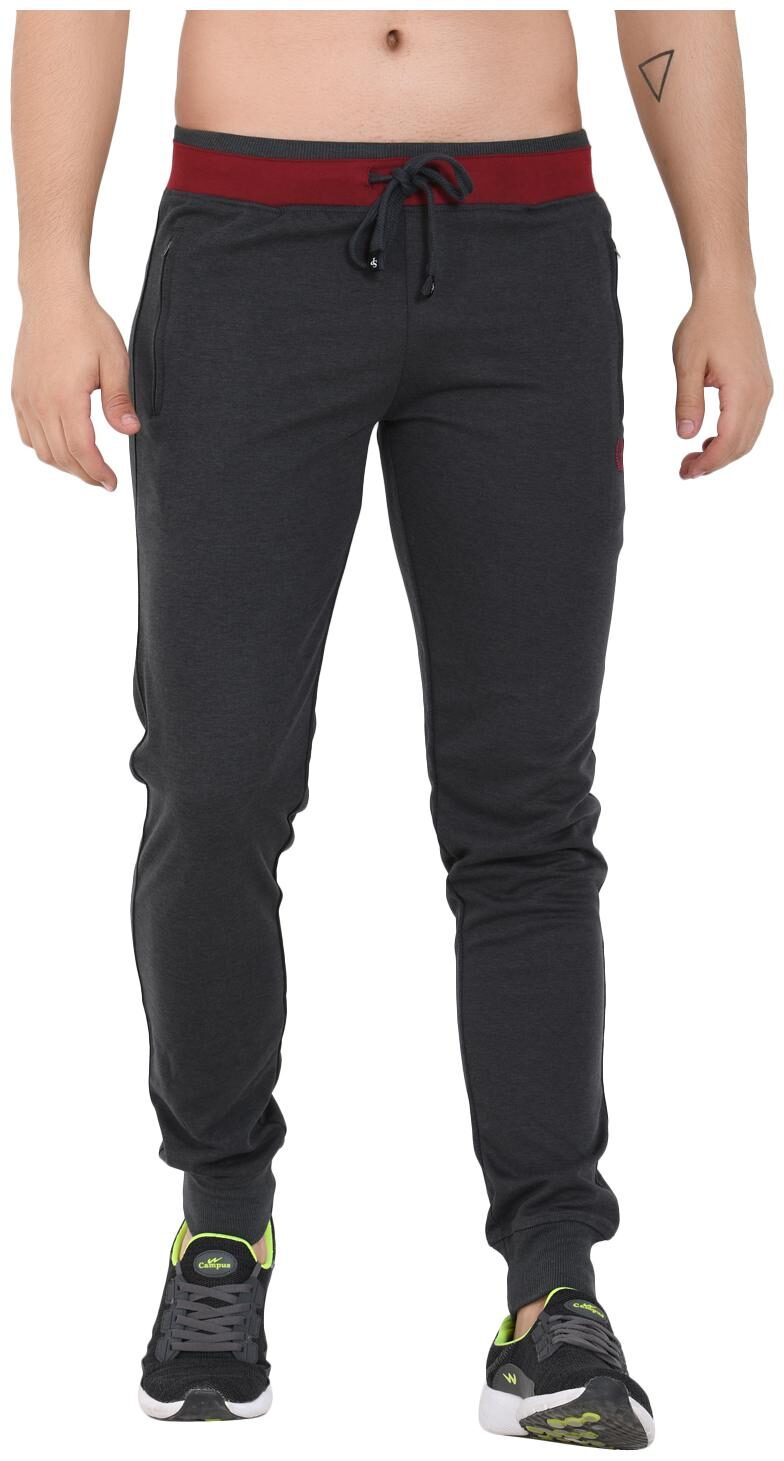 

Sapper Men Cotton Lycra Slim Fit Track Pants Grey color