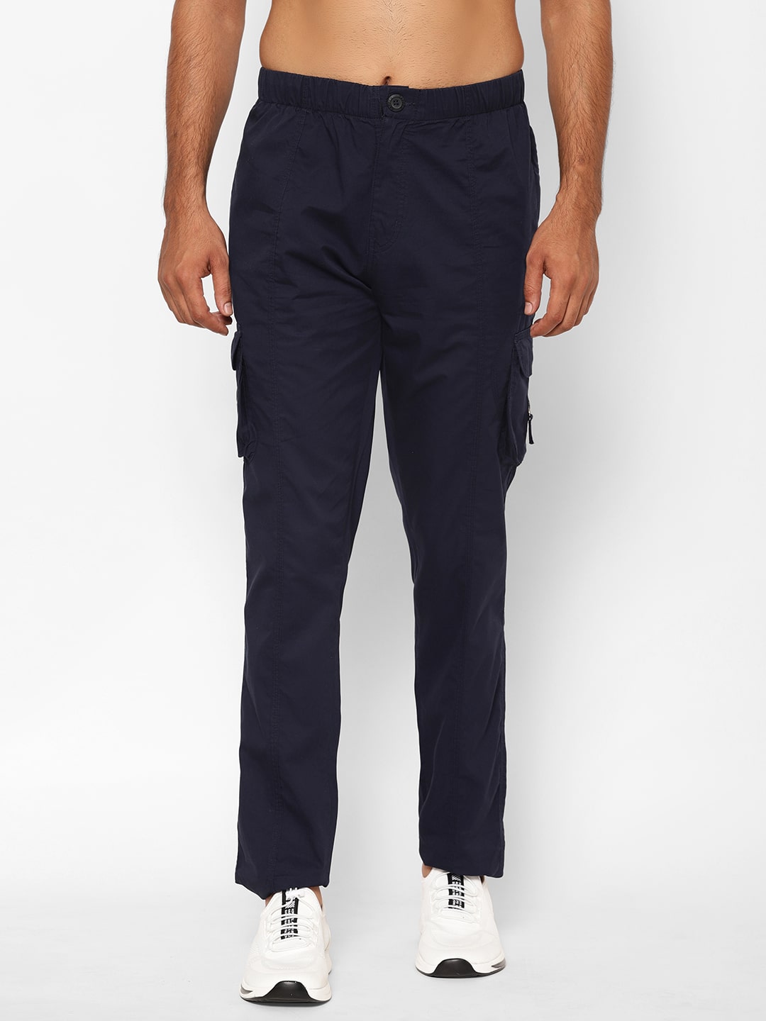 

Sapper Men Navy blue Solid Regular fit Cargos