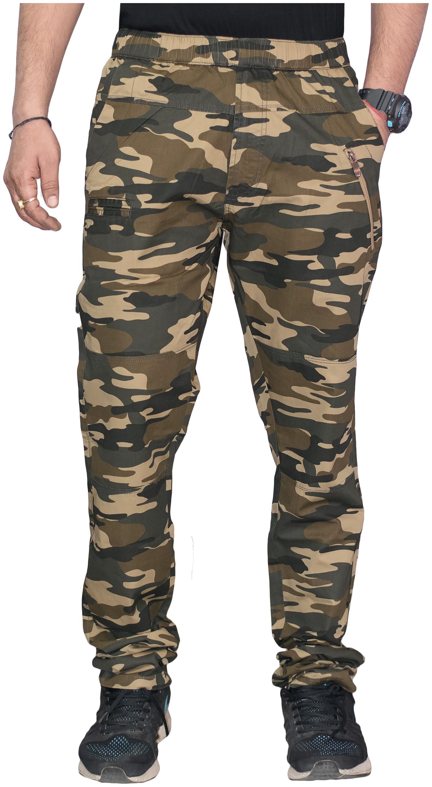 

Sapper Men Brown Camouflage Slim fit Regular trousers