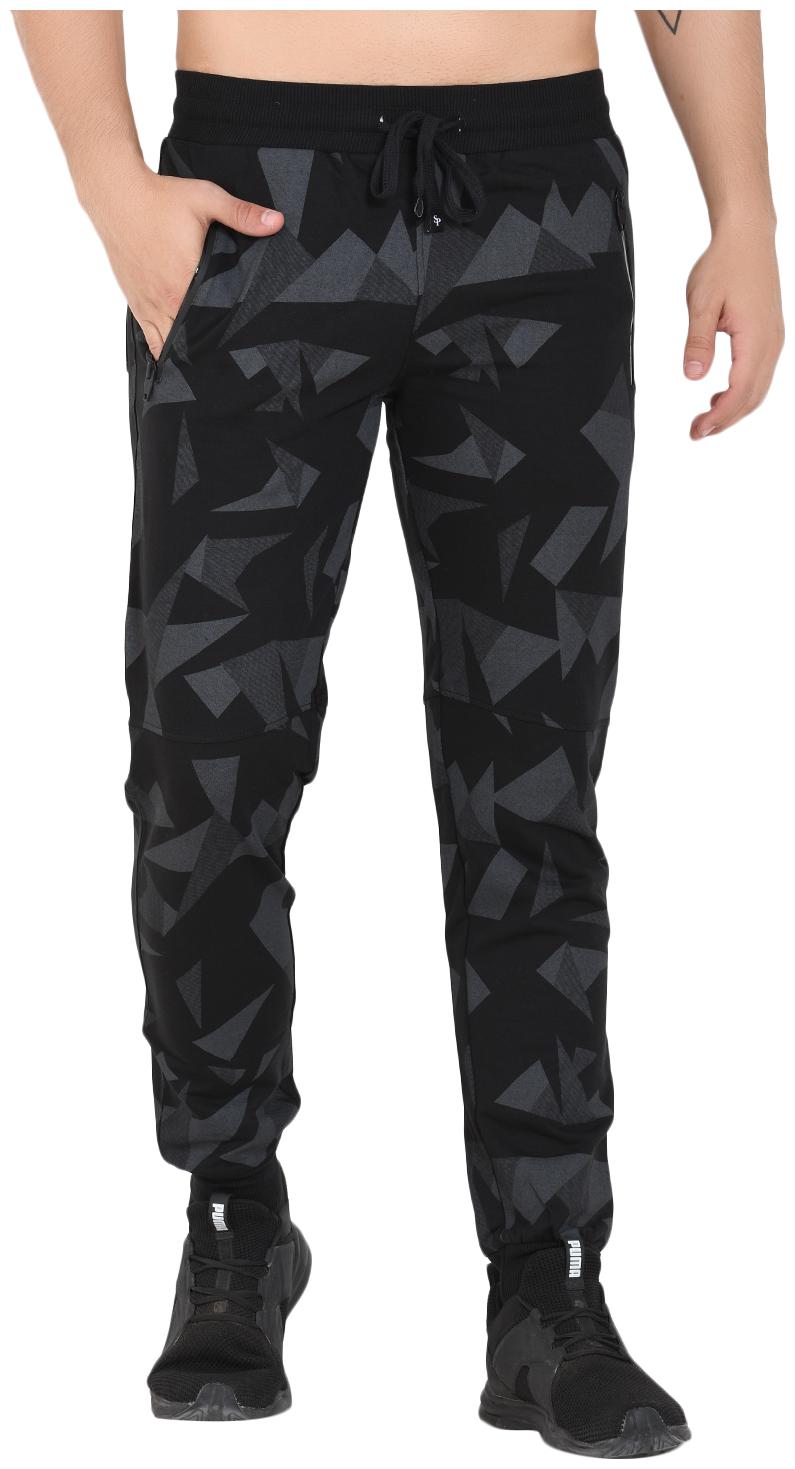 

Sapper Men Cotton Lycra Slim Fit Track Pants Black color