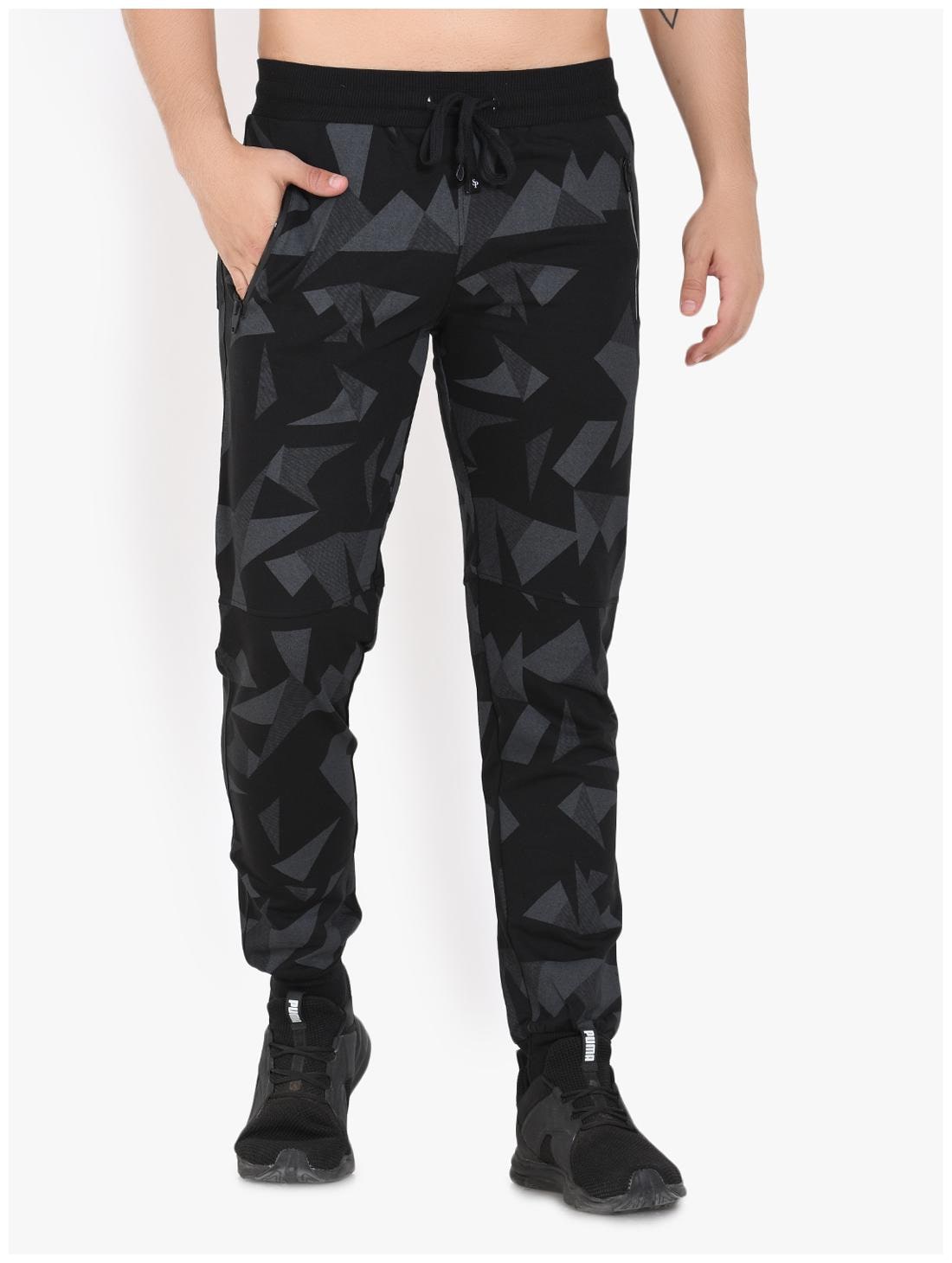

Sapper Men Black Geometric Slim fit Joggers