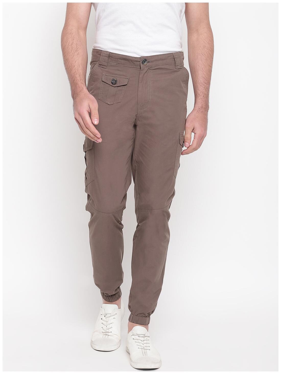 

Sapper Men Brown Solid Slim fit Joggers