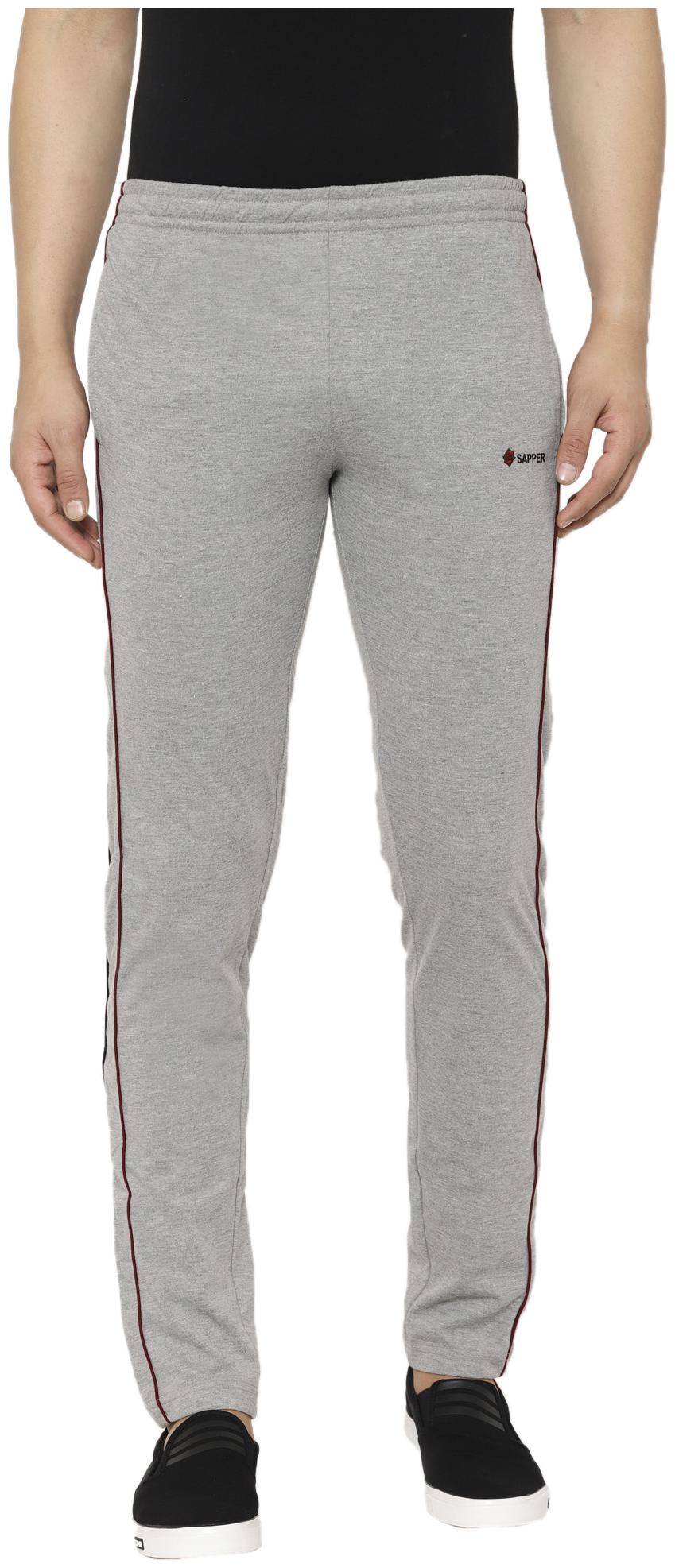 

Sapper Men Grey Solid Slim fit Track pants