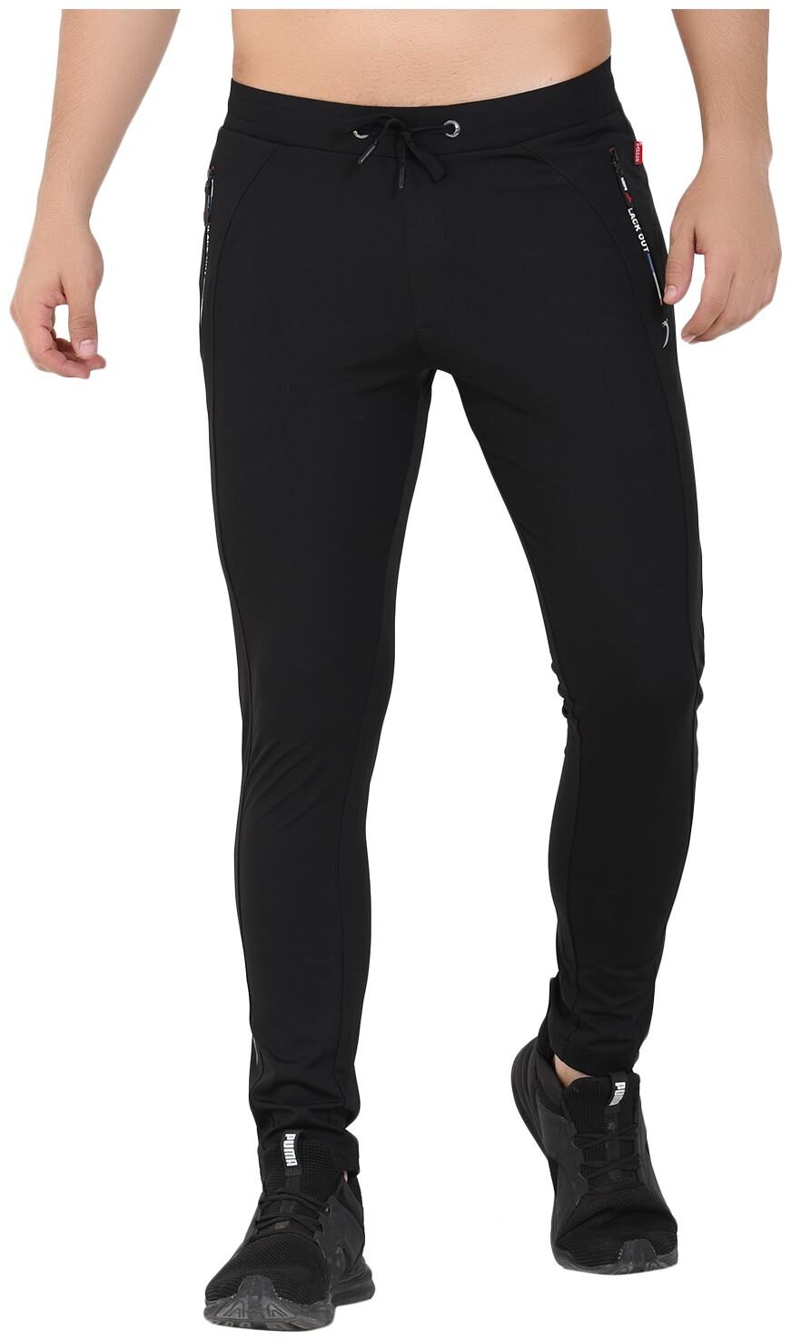 

Sapper Men Polyester Slim Fit Track Pants Black color