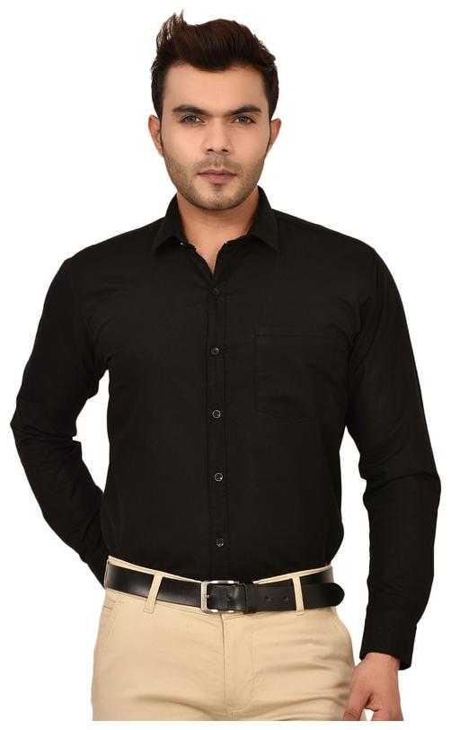 

Sapper Men Black Solid Slim Fit Casual Shirt