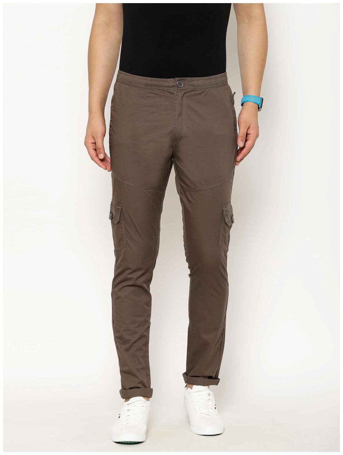 

Sapper Men Brown Solid Regular fit Travel friendly Cargos