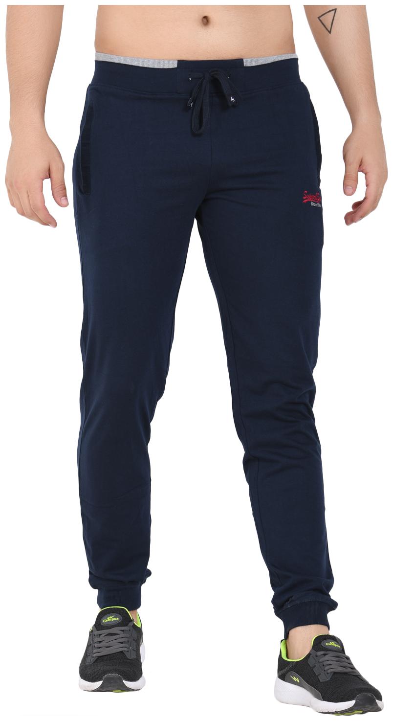 

SAPPER mens regular jogger track pants slim fit(NAVY BLUE LARGE)