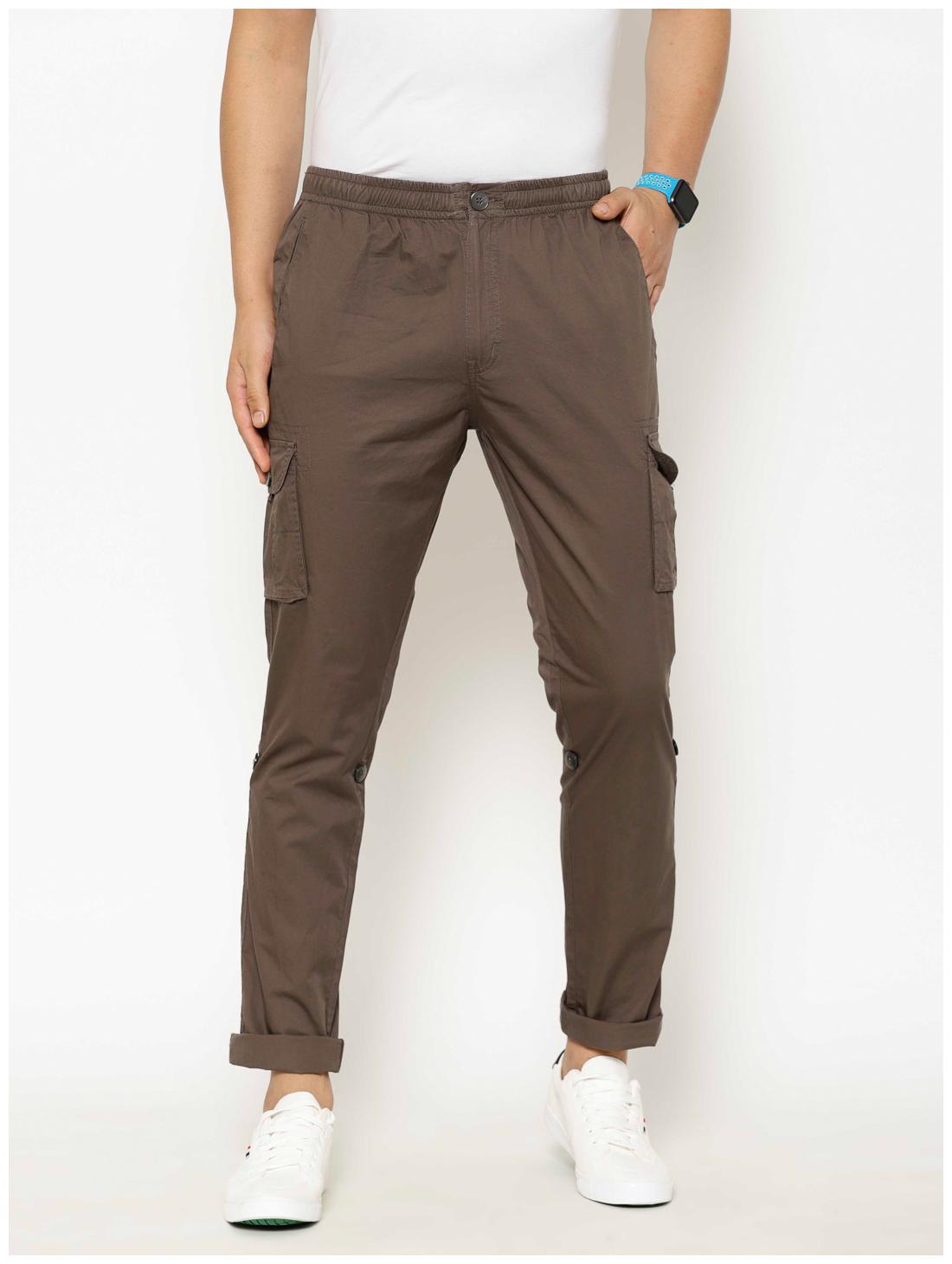 

Sapper Men Brown Solid Regular fit Travel friendly Cargos