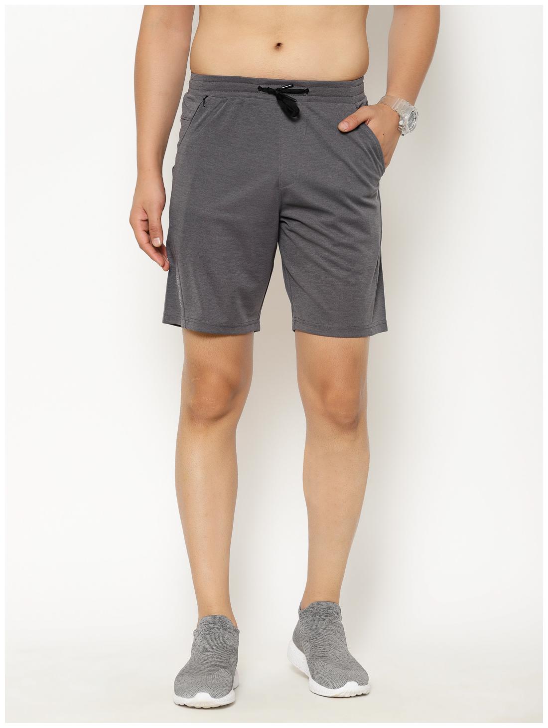 

Sapper Mens Polyester Grey Slim Fit Solid Sports Shorts