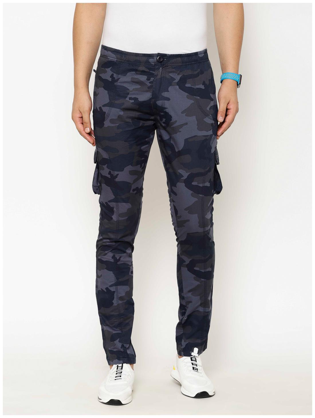 

Sapper Men Navy blue Camouflage Regular fit Travel friendly Cargos
