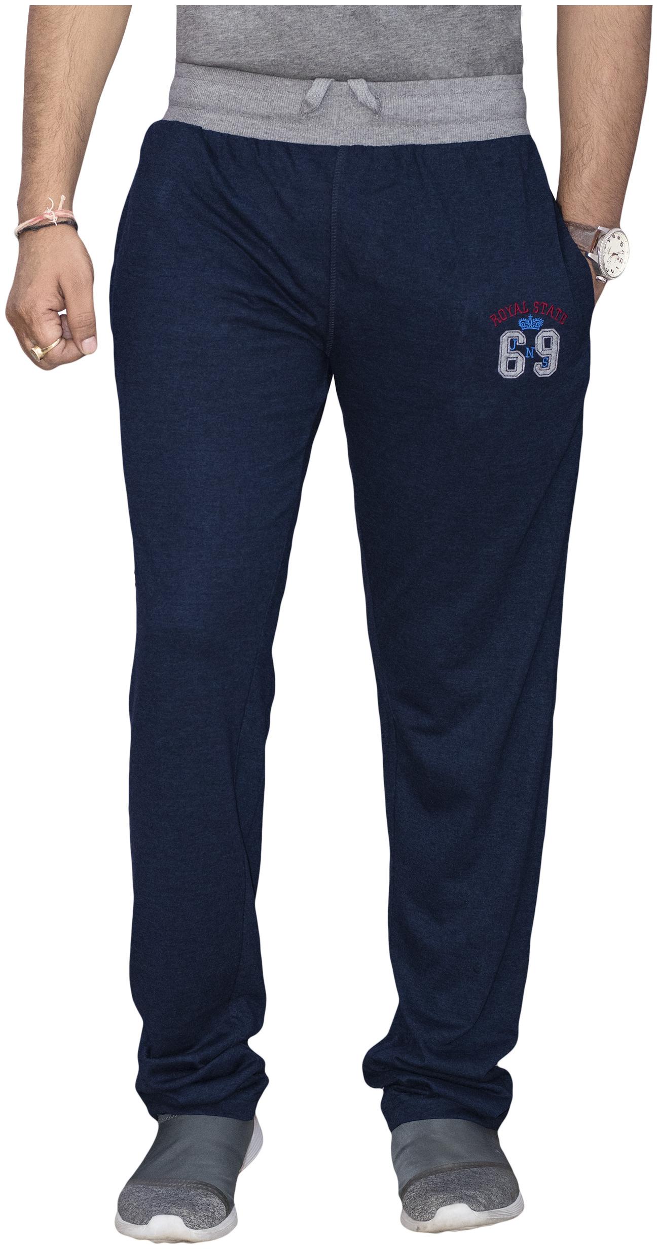 

SAPPER mens knitted track pants (MELANGE BLUE 3X-LARGE)