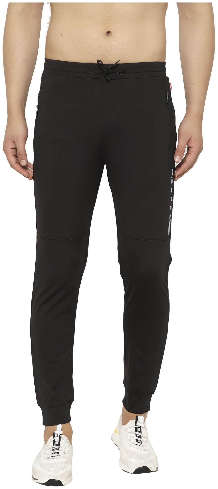 

Sapper Men Black Solid Slim fit Joggers