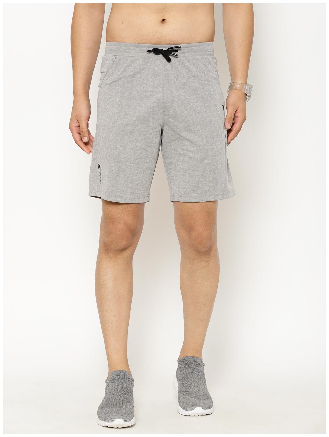 

Sapper Mens Polyester Grey Slim Fit Solid Sports Shorts