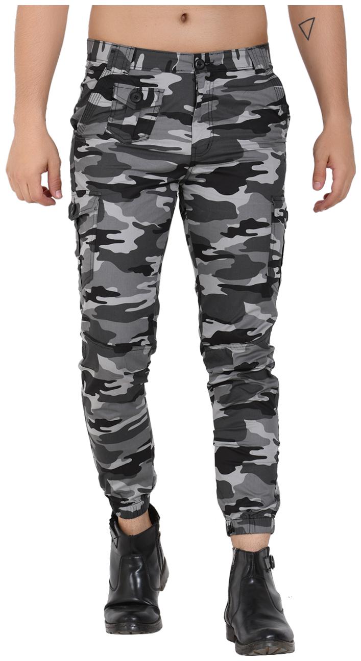 

Sapper Men Grey Camouflage Slim fit Cargos