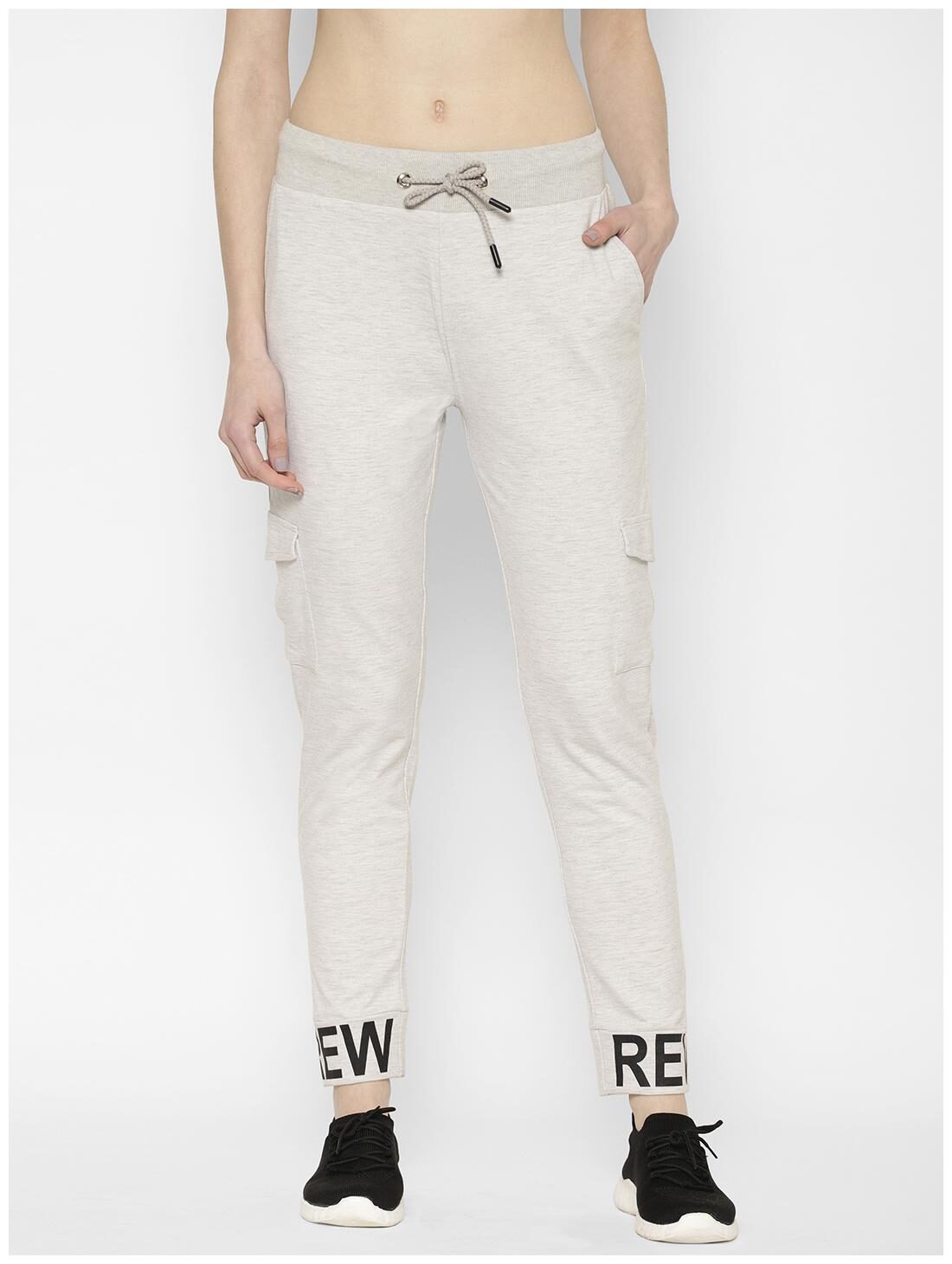 

Sapper Women Slim fit Cotton Solid Track pants - White