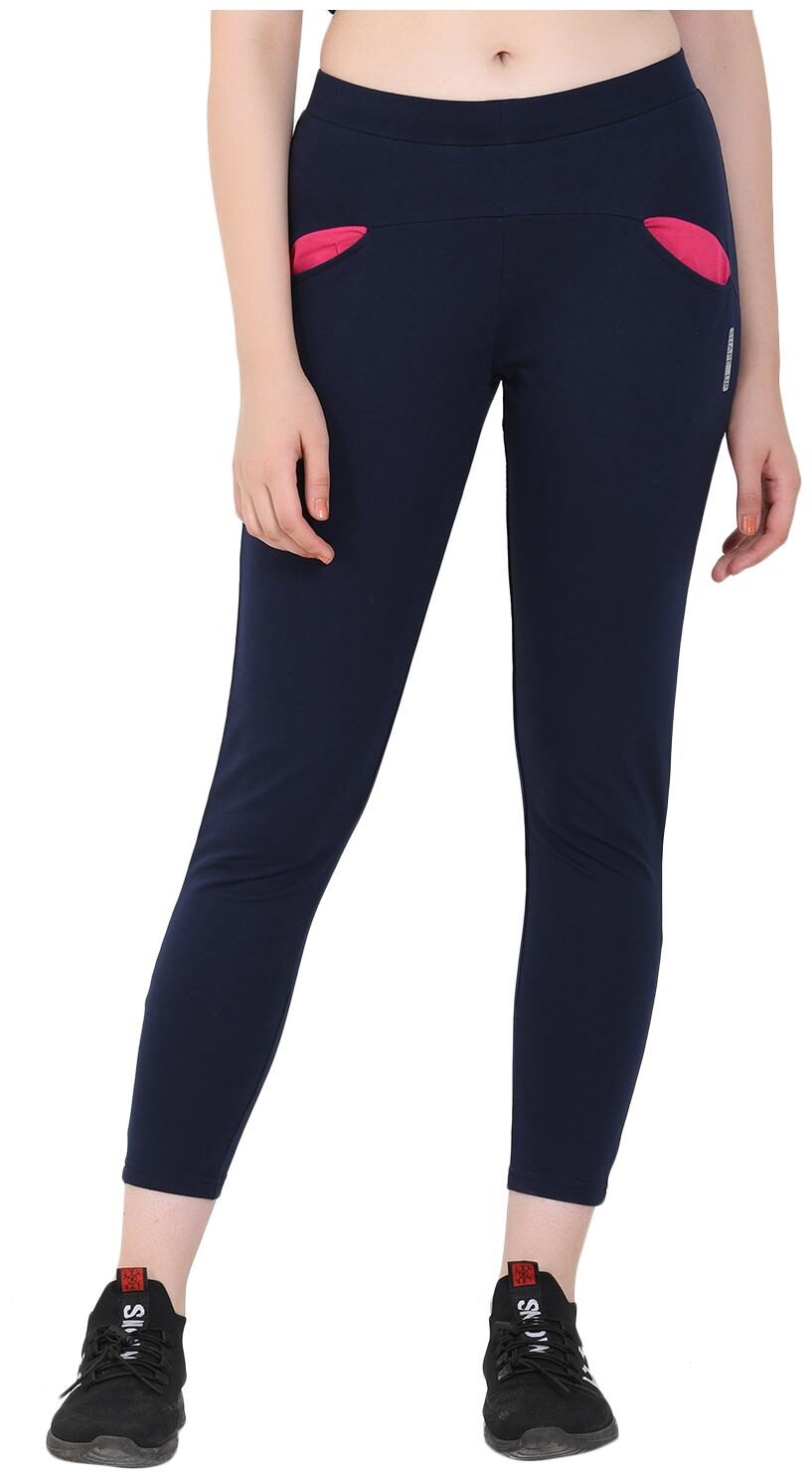 

SAPPER Women s Yoga Gym Active Sports Fitness Navy Blue Leggings Tights Women - Girls(NAVY BLUE LARGE)