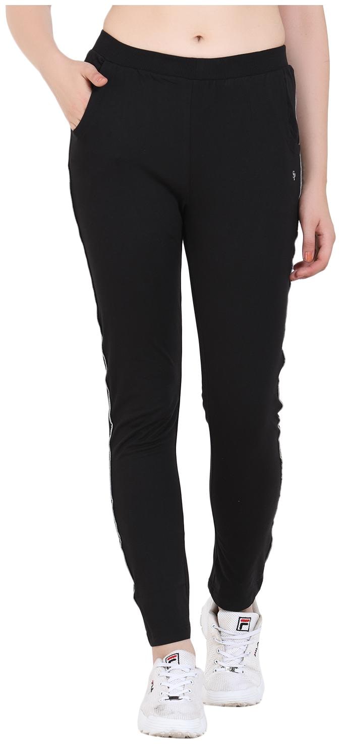 

Sapper Women Regular fit Blended Solid Track pants - Black