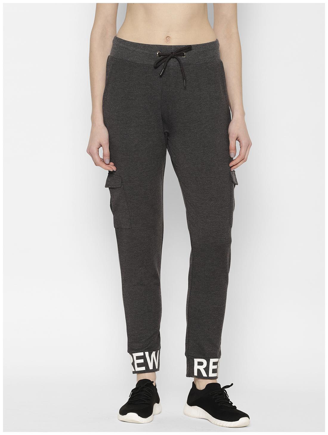 

Sapper Women Slim fit Cotton Solid Track pants - Grey