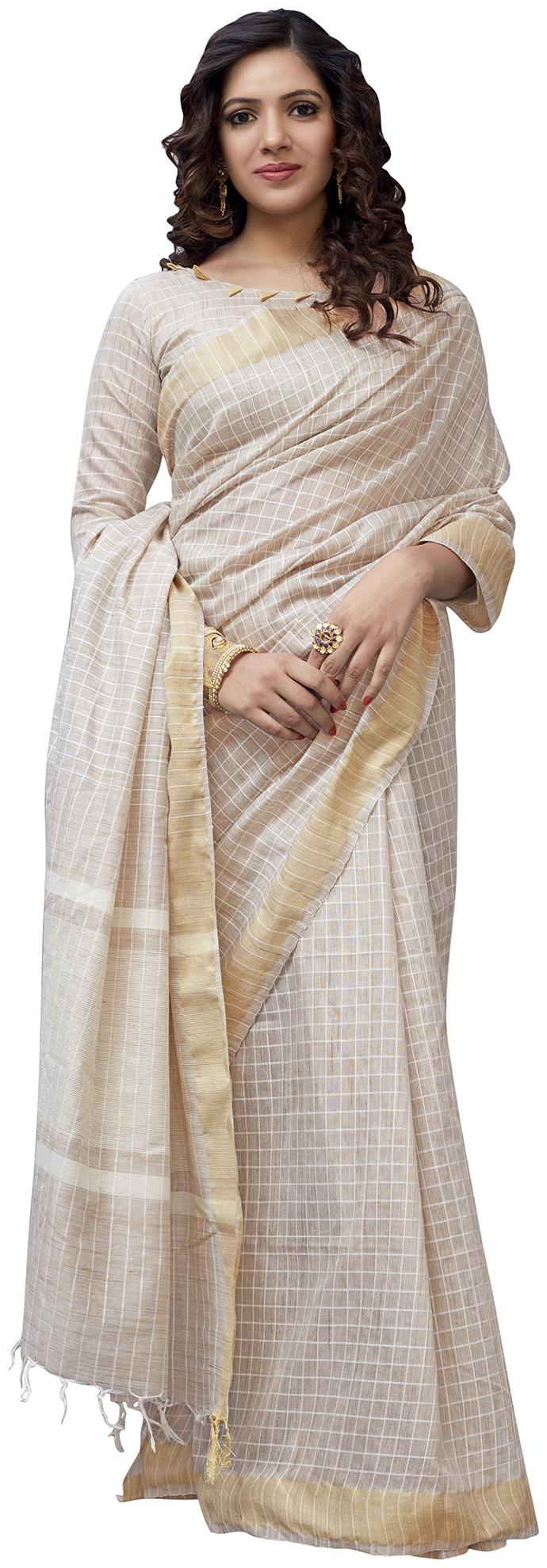 

Saree Mall Silk Casual Designer Saree Beige