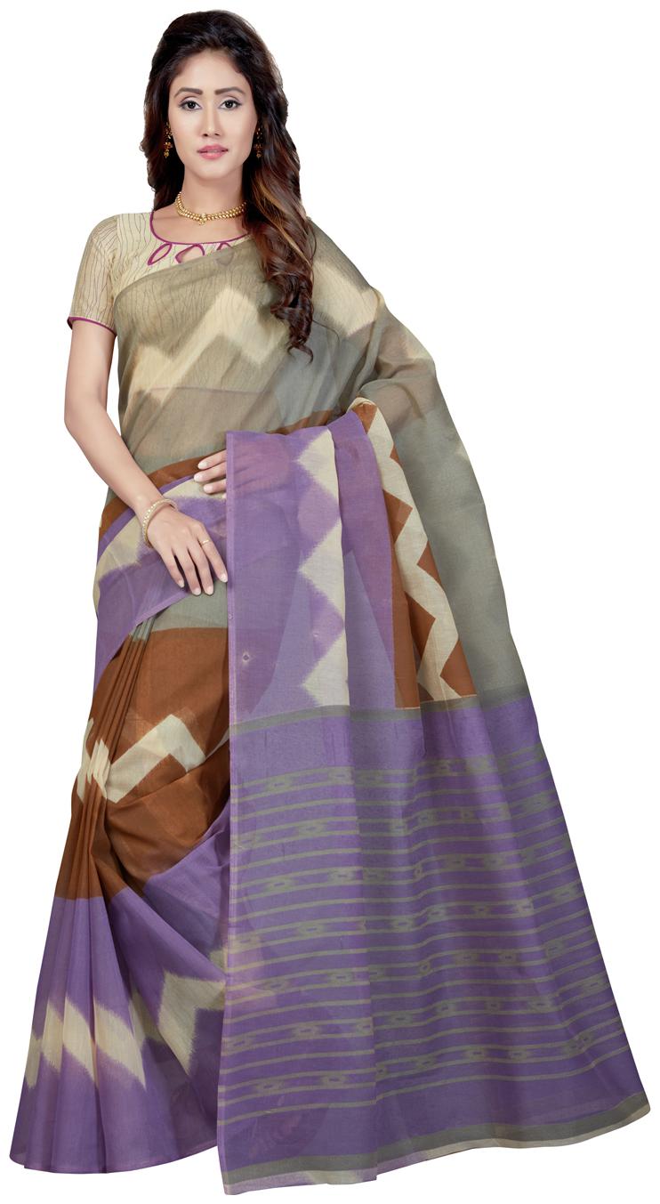

Saree Swarg Multi Color Cotton Printed Saree with Blouse