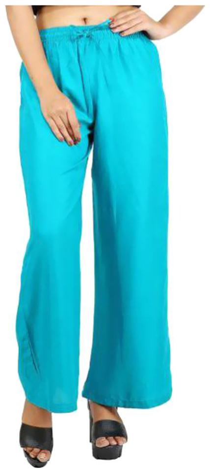 

SAS Blue Solid Straight Palazzo