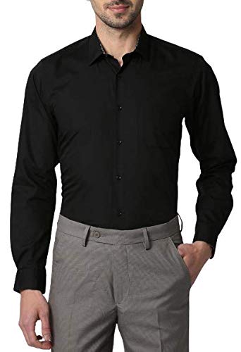 

SATPAL Men Slim fit Formal Shirt - Black
