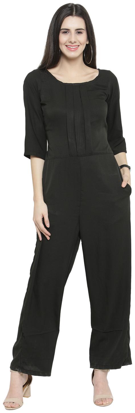 

Sayesha Solid Jumpsuit - Black