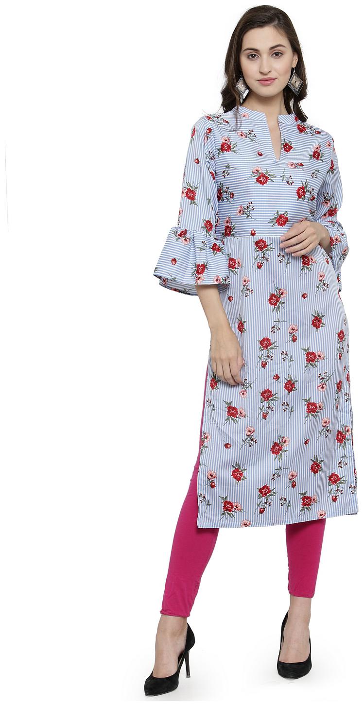 

Sayesha Women Blue Floral Straight Kurta