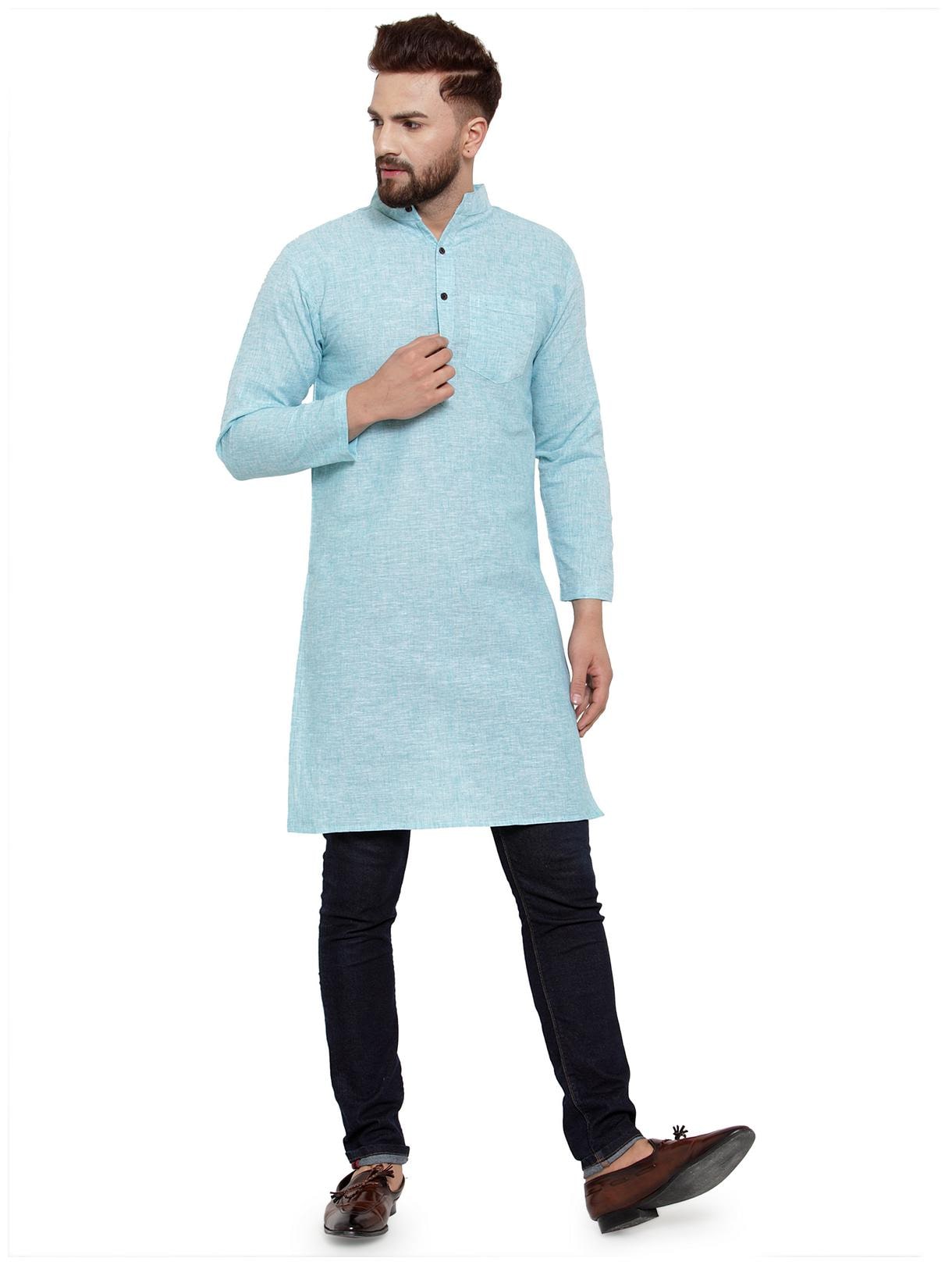 

Sayesha Men Blue Regular Fit Kurta