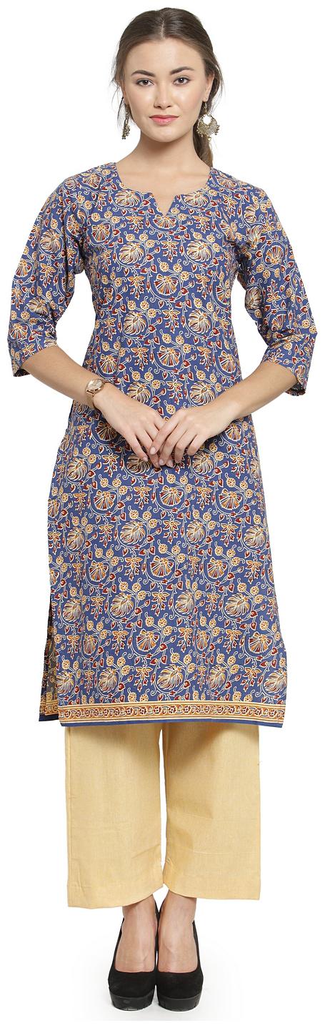 

Sayesha Blue Printed Jaipuri Cotton Kurti