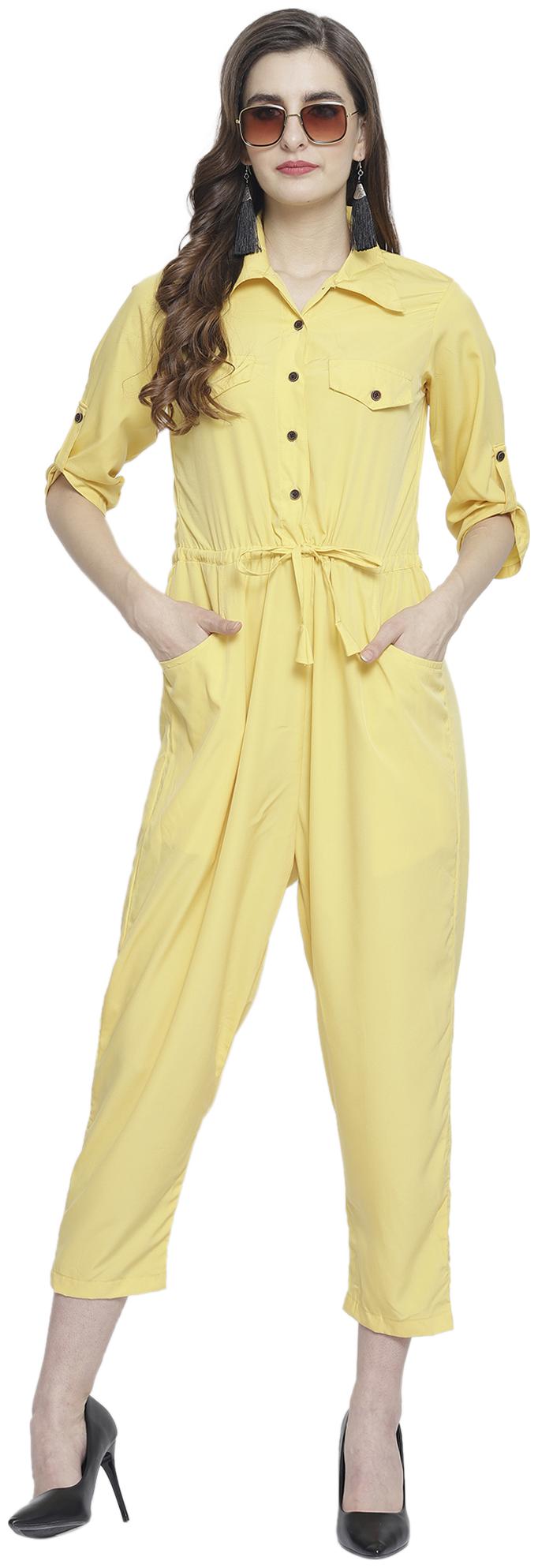 

Sayesha Solid Jumpsuit - Yellow