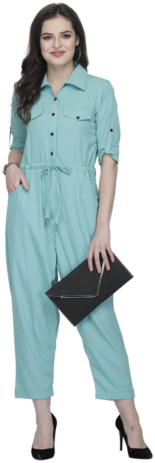 

Sayesha Solid Jumpsuit - Green