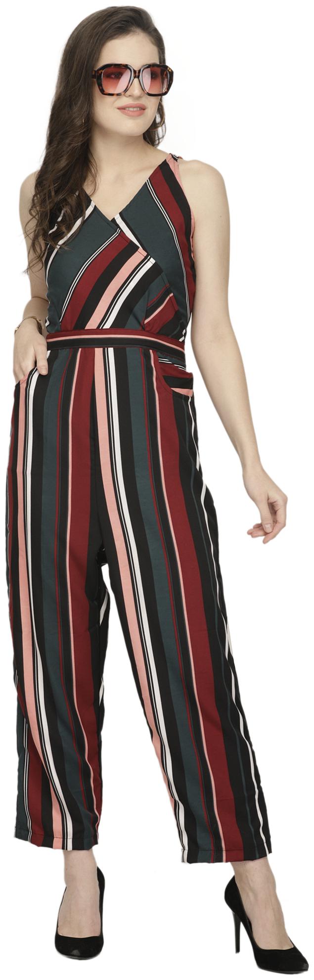 

Sayesha Striped Jumpsuit - Multi