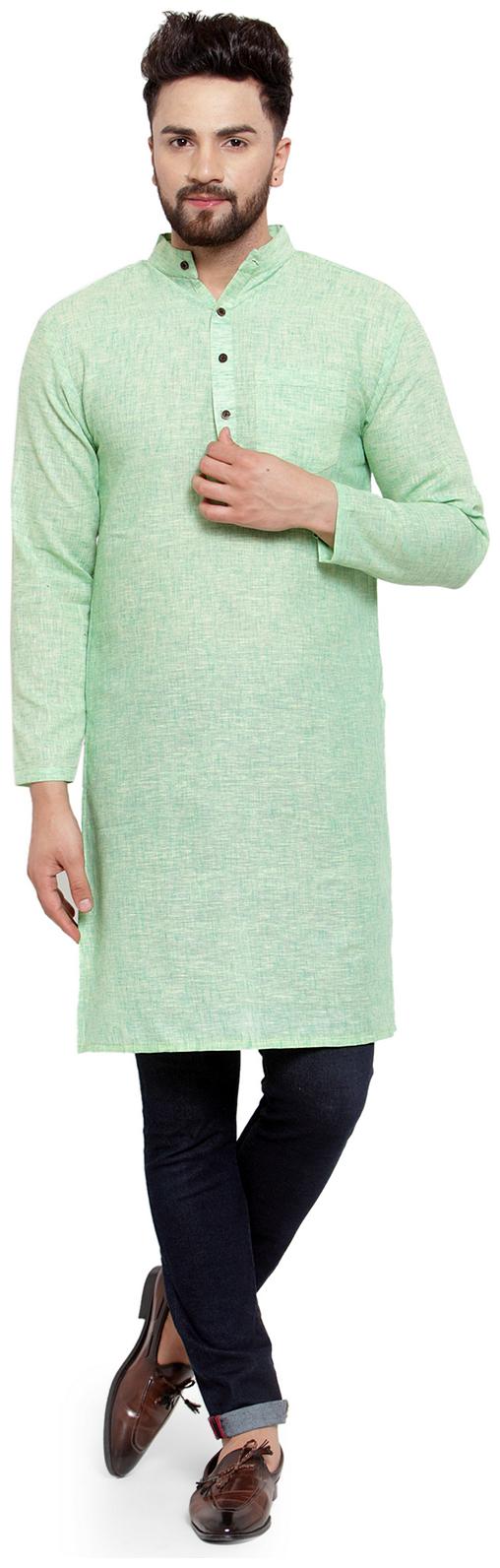 

Sayesha Men Green Regular Fit Kurta