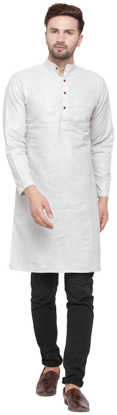 

Sayesha Men Grey Regular Fit Kurta