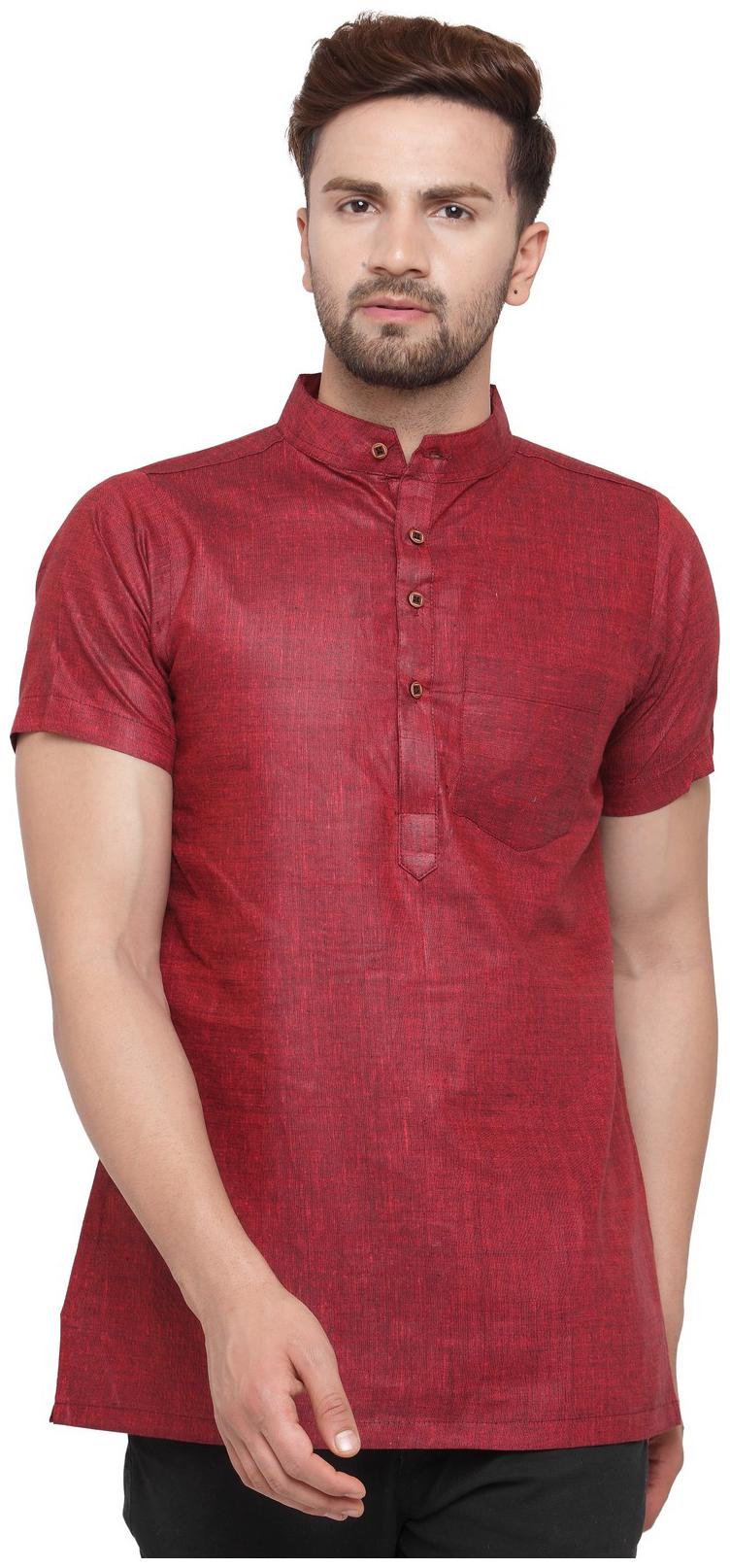 

Sayesha Men Maroon Regular Fit Kurta