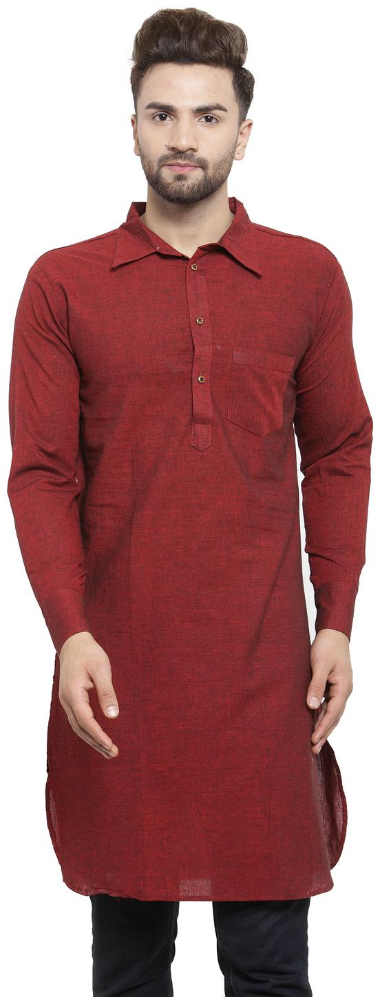 

Sayesha Men Red Regular Fit Kurta