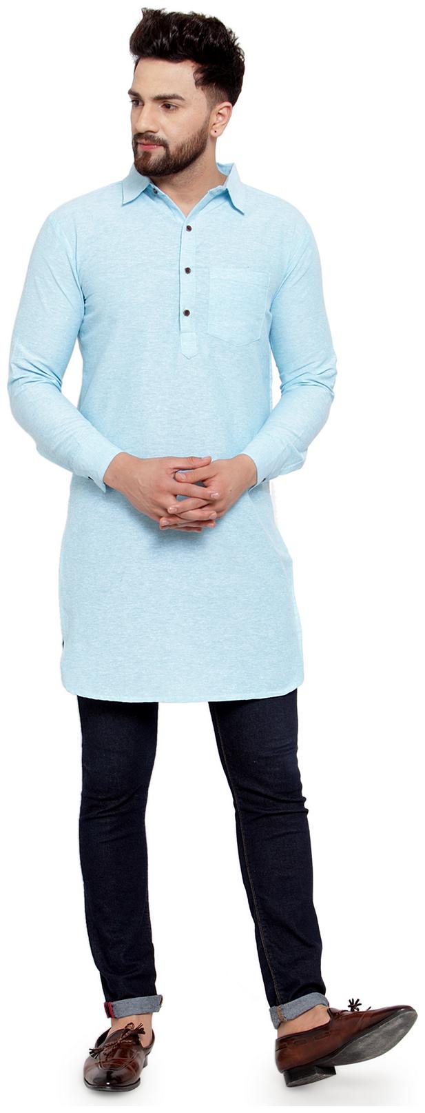 

Sayesha Men Blue Regular Fit Kurta