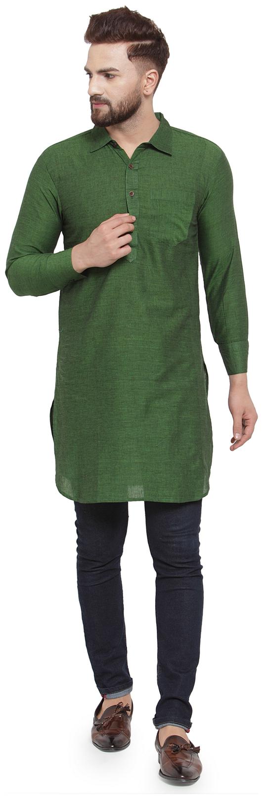 

Sayesha Men Green Regular Fit Kurta