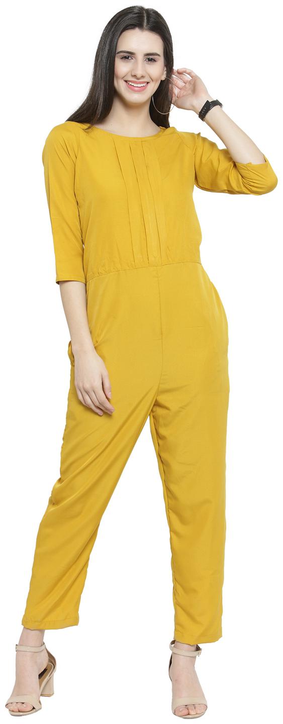 

Sayesha Solid Jumpsuit - Mustard