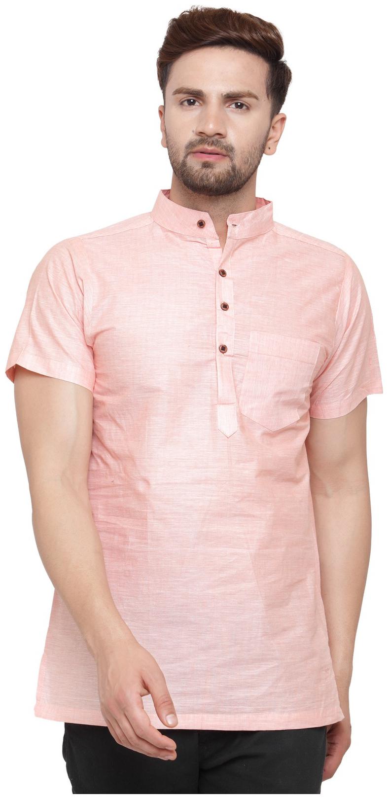 

Sayesha Men Peach Regular Fit Kurta