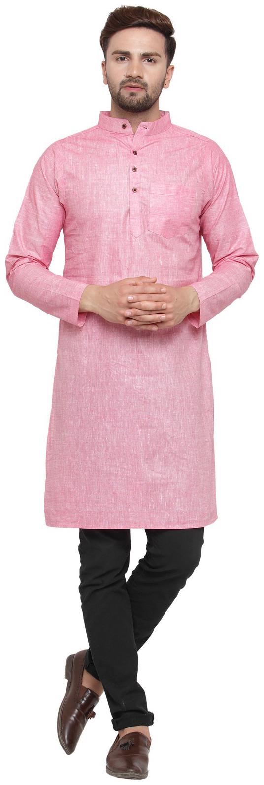 

Sayesha Men Pink Regular Fit Kurta