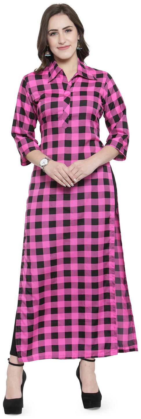 

Sayesha Women Pink Printed Straight Kurta
