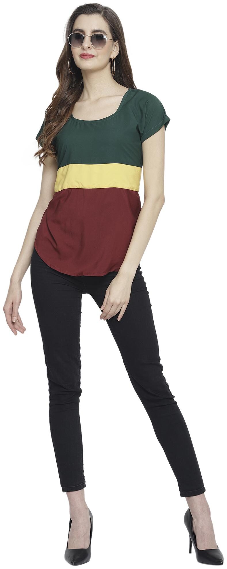 

Sayesha Women Colourblocked Regular top - Multi