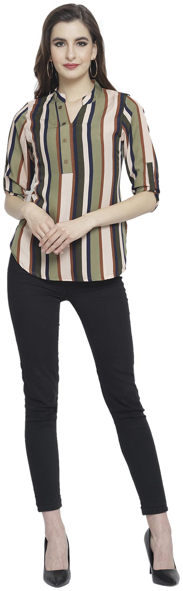 

Sayesha Women Striped Regular top - Multi